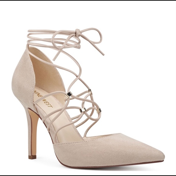 Nude Suede Pumps - Picture 1 of 6